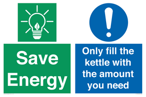 Save Energy - Only fill the kettle with the amount you need